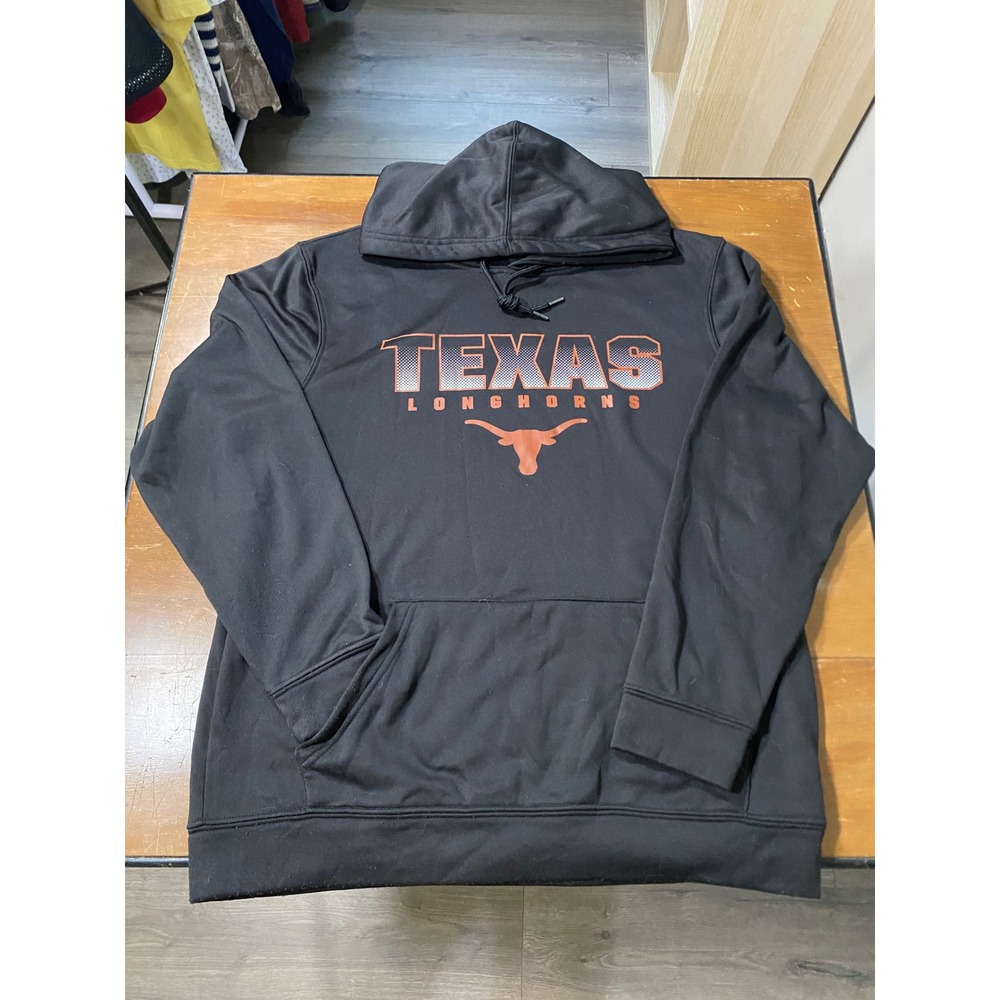 NWOT Texas Longhorns Colosseum Hoodie Men Large Black NCAA Pullover Graphic